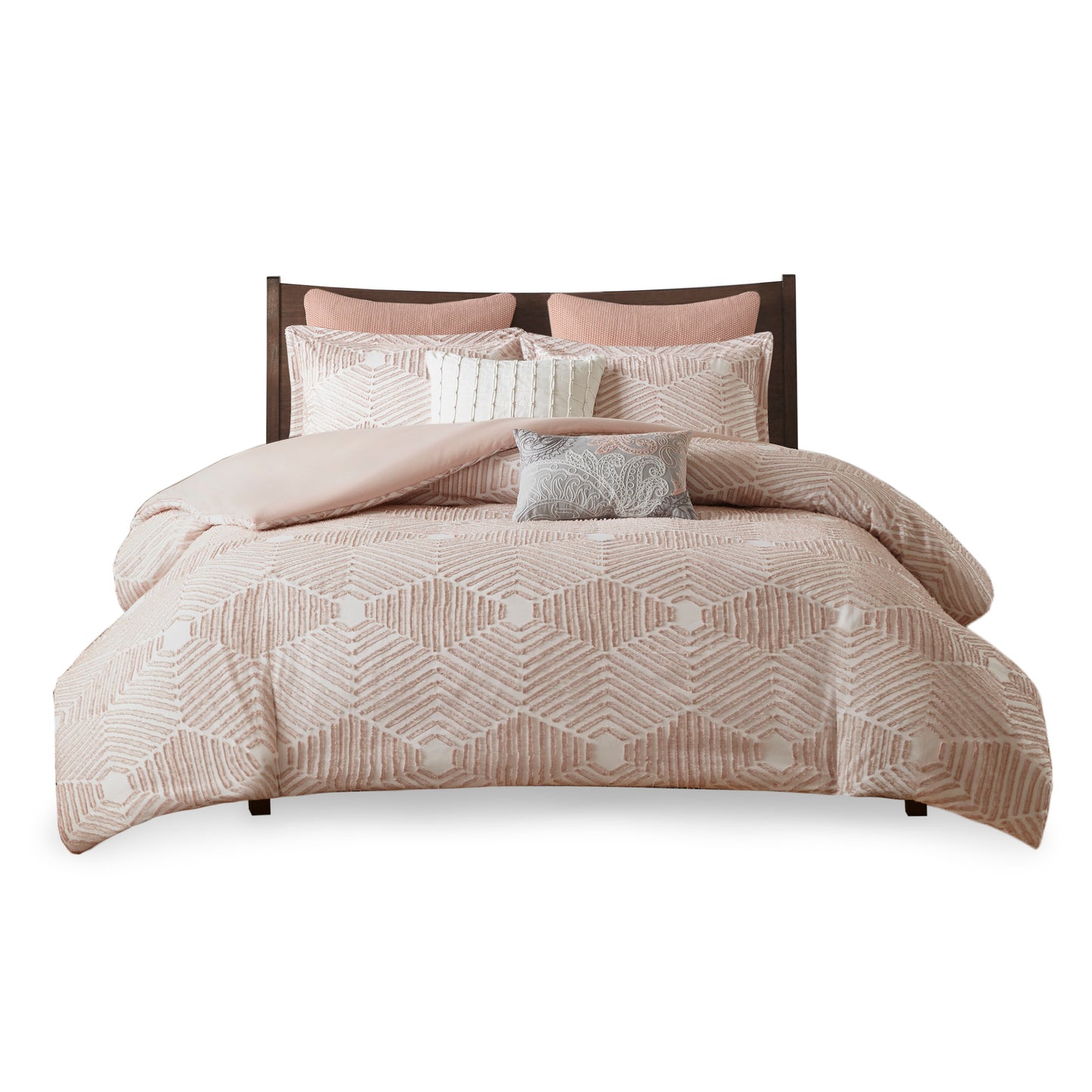 INK+IVY Cotton Jacquard Duvet Cover Set