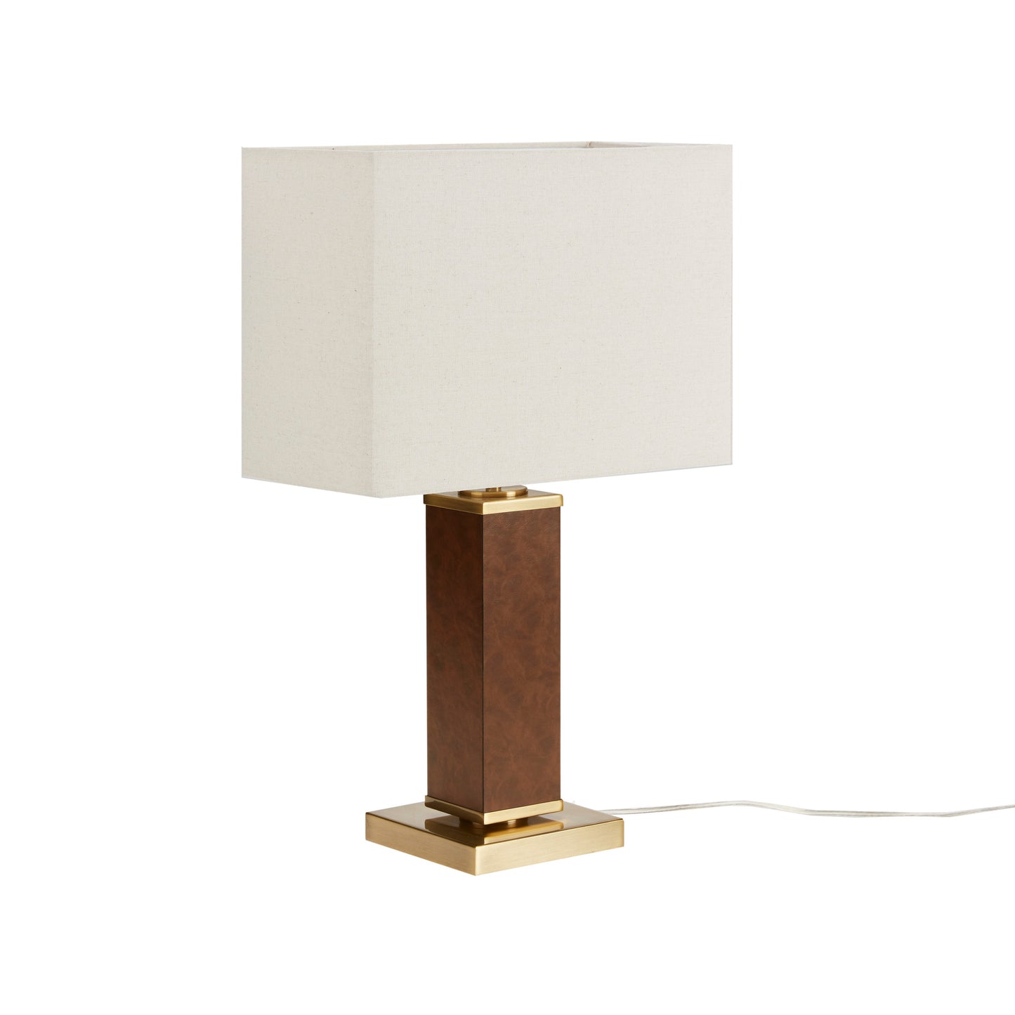 INK+IVY Faux Leather Table Lamp