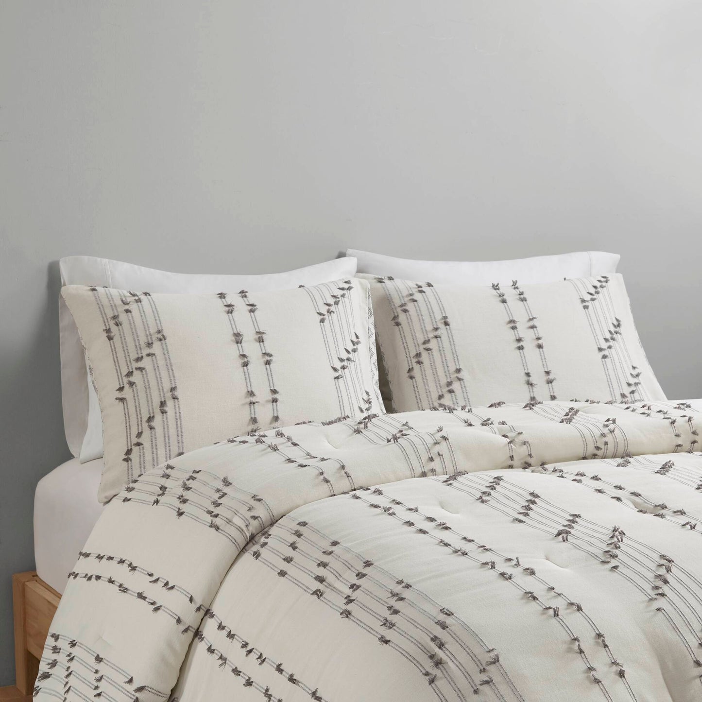 INK+IVY 3 Piece Cotton Jacquard Comforter Set