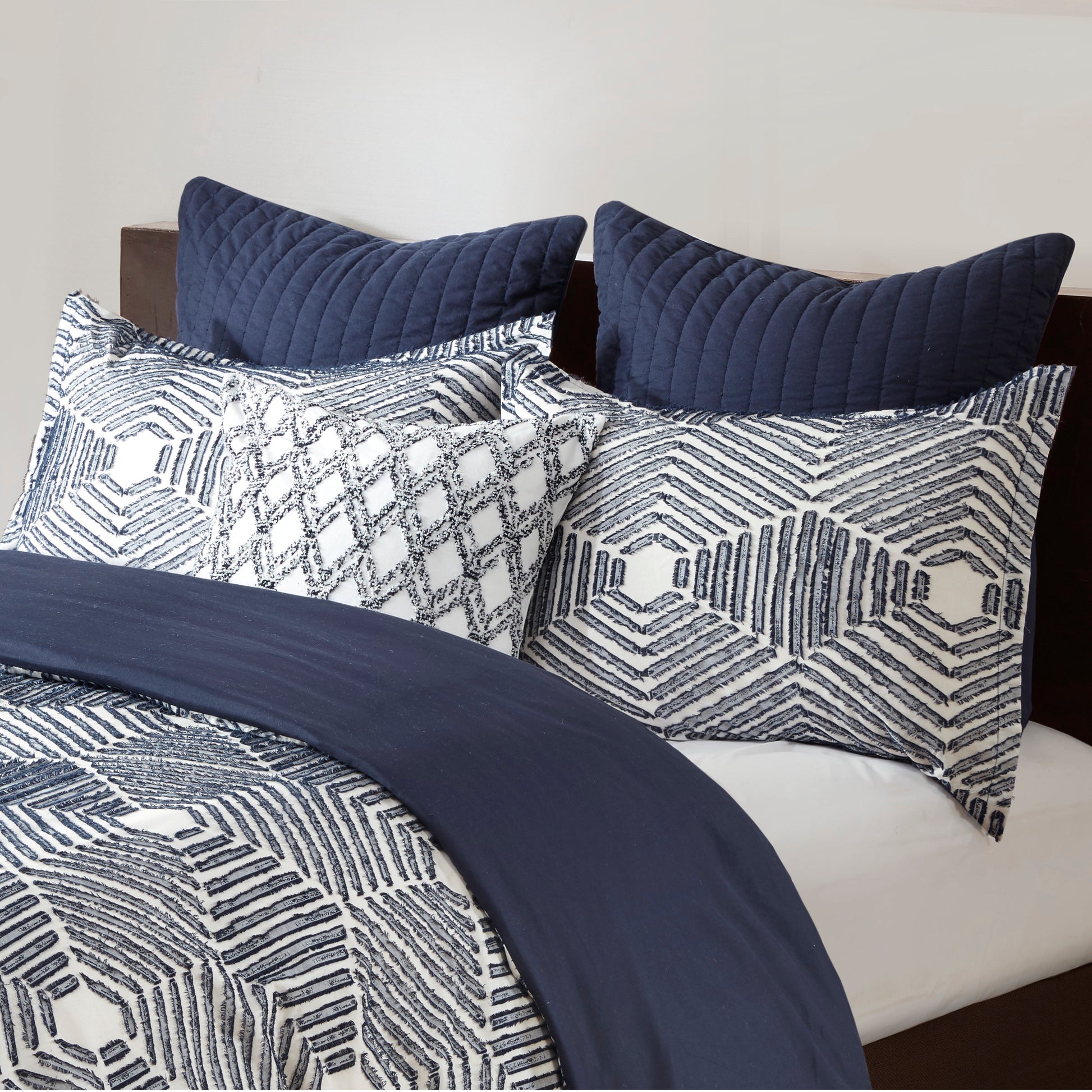 INK+IVY Cotton Jacquard Duvet Cover Set