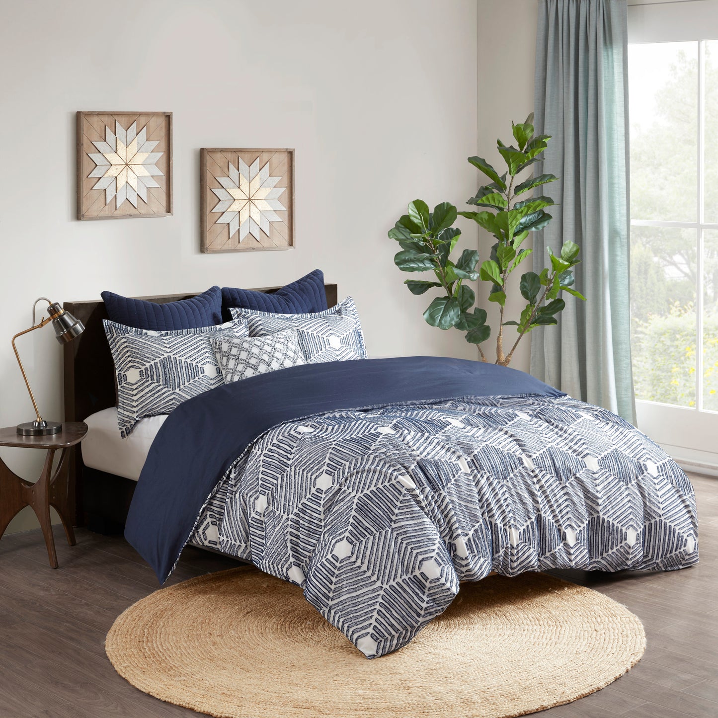 INK+IVY Cotton Jacquard Duvet Cover Set