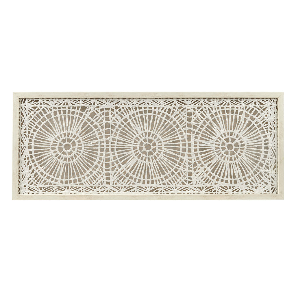 INK+IVY Framed Medallion Rice Paper Shadow Box Wall Decor