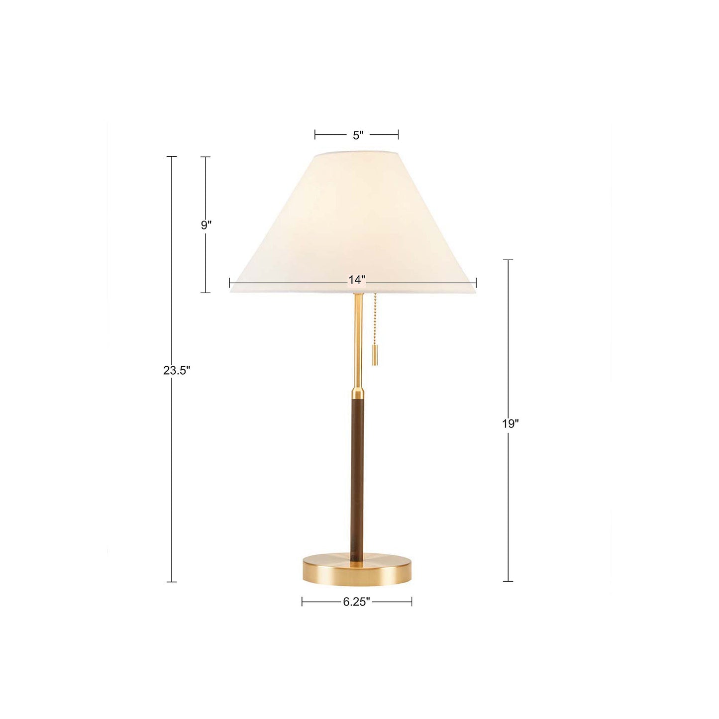 INK+IVY Two Tone Pull-chain Table Lamp