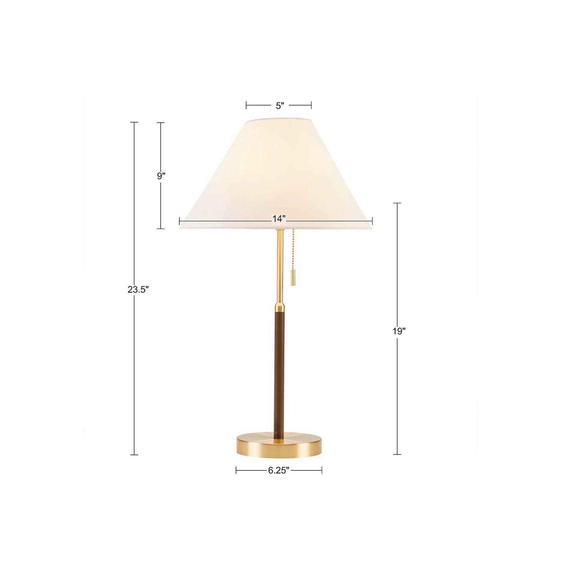 INK+IVY Two Tone Pull-chain Table Lamp