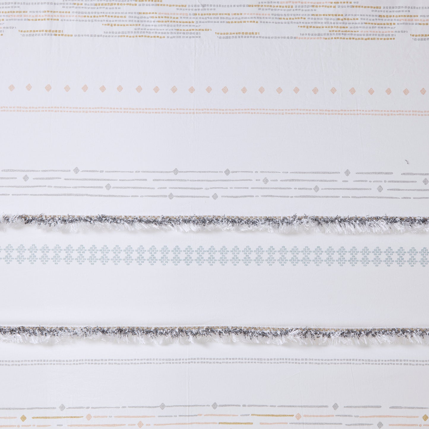 INK+IVY Cotton Printed Shower Curtain with Trims