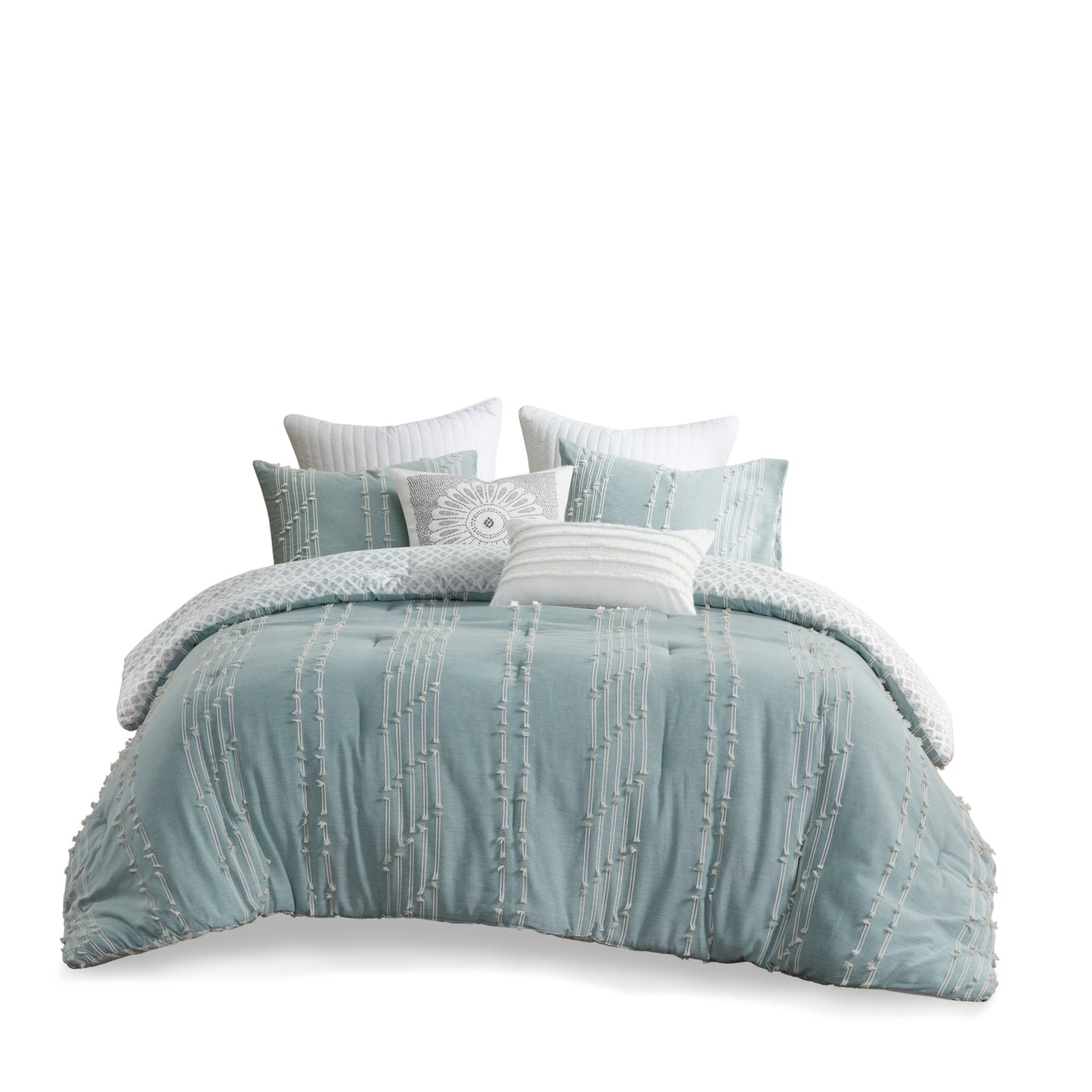 INK+IVY 3 Piece Cotton Jacquard Comforter Set