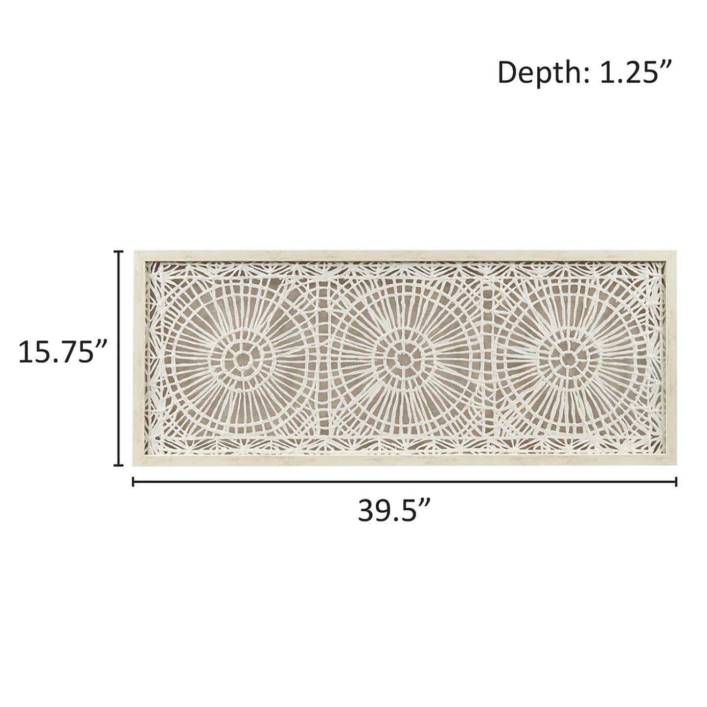 INK+IVY Framed Medallion Rice Paper Shadow Box Wall Decor