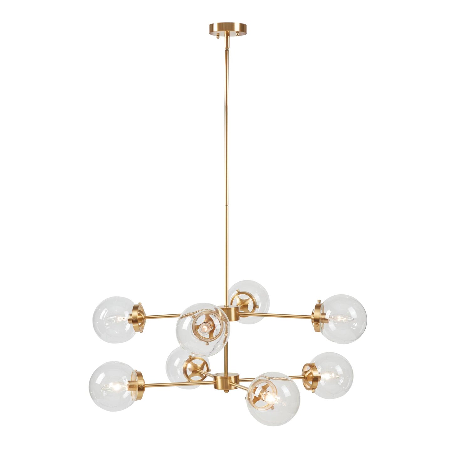 INK+IVY 8-Light Metal Chandelier with Globe Bulbs