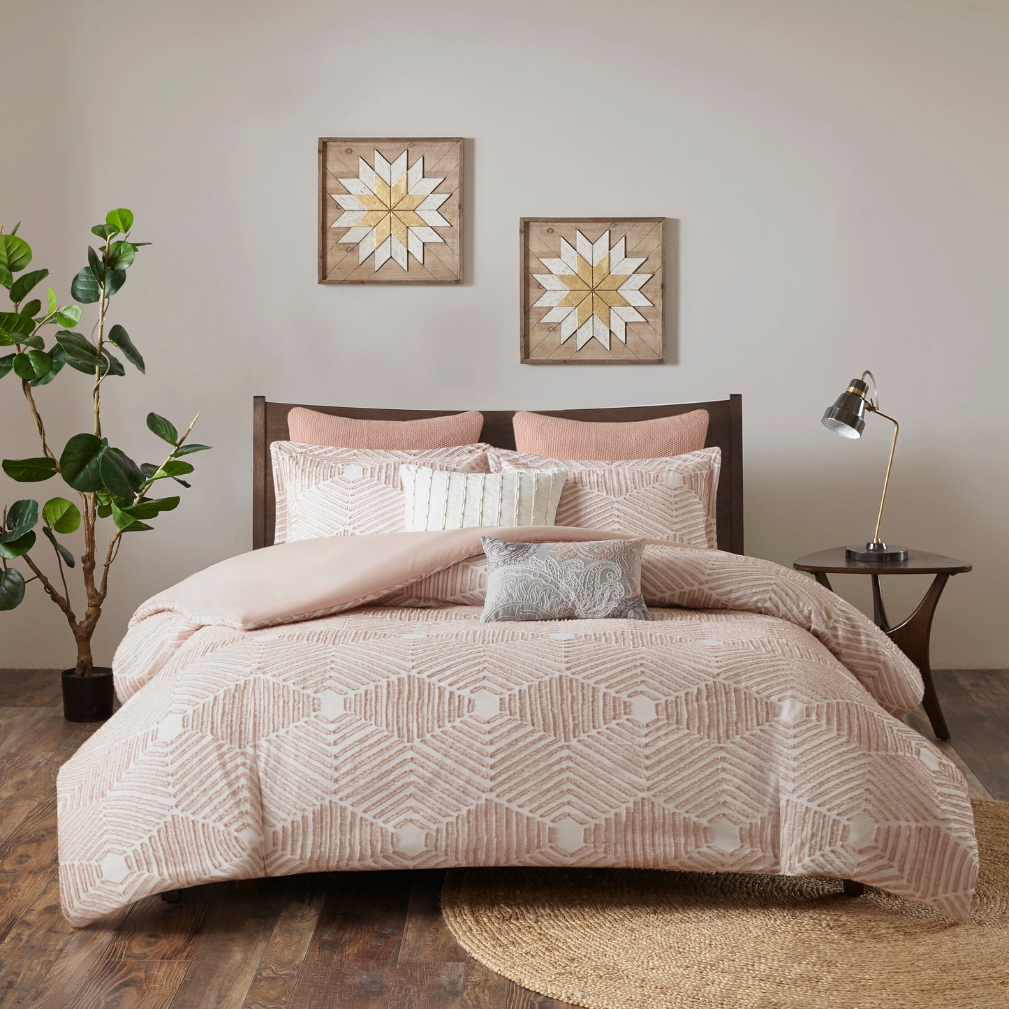 INK+IVY Cotton Jacquard Duvet Cover Set
