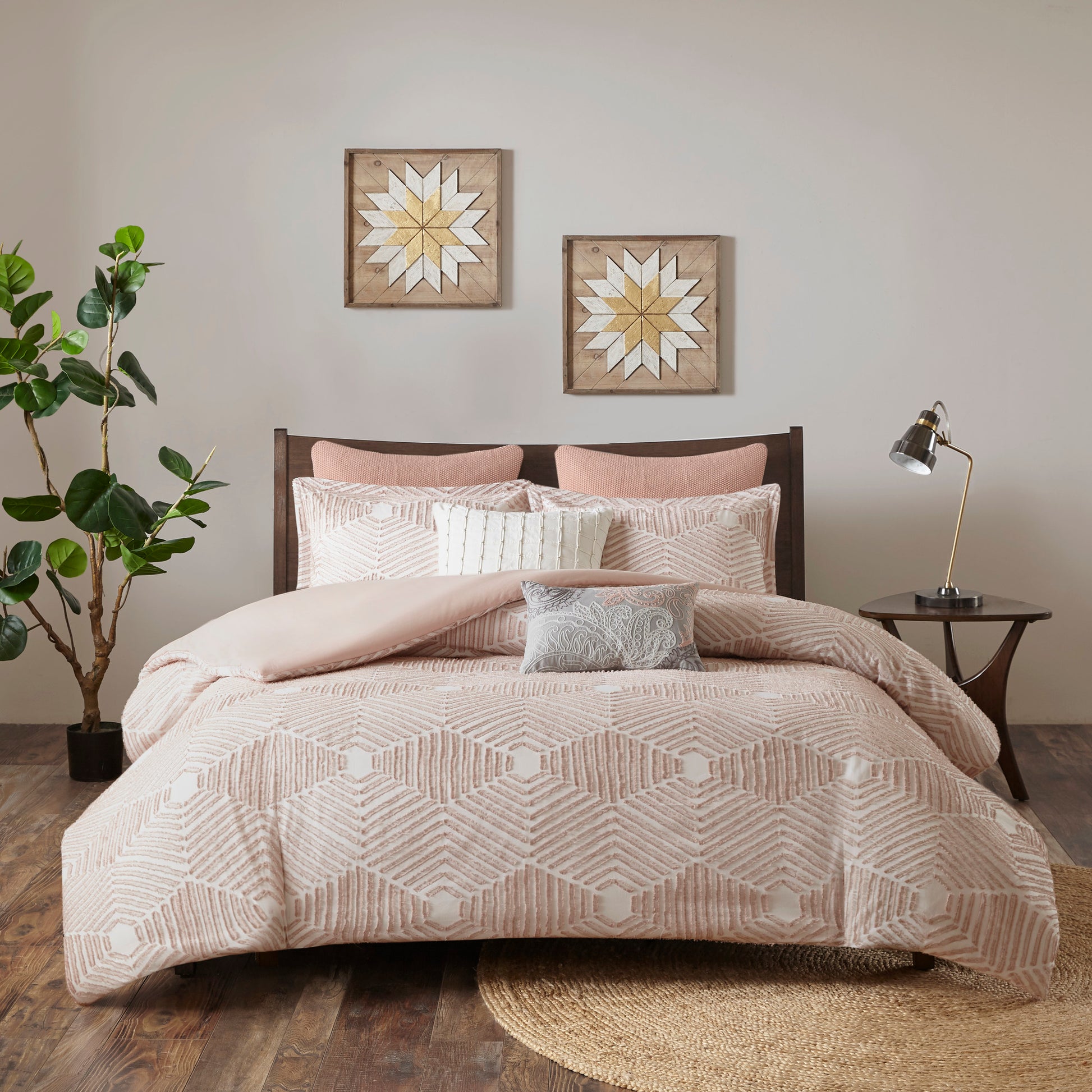 INK+IVY Cotton Jacquard Duvet Cover Set