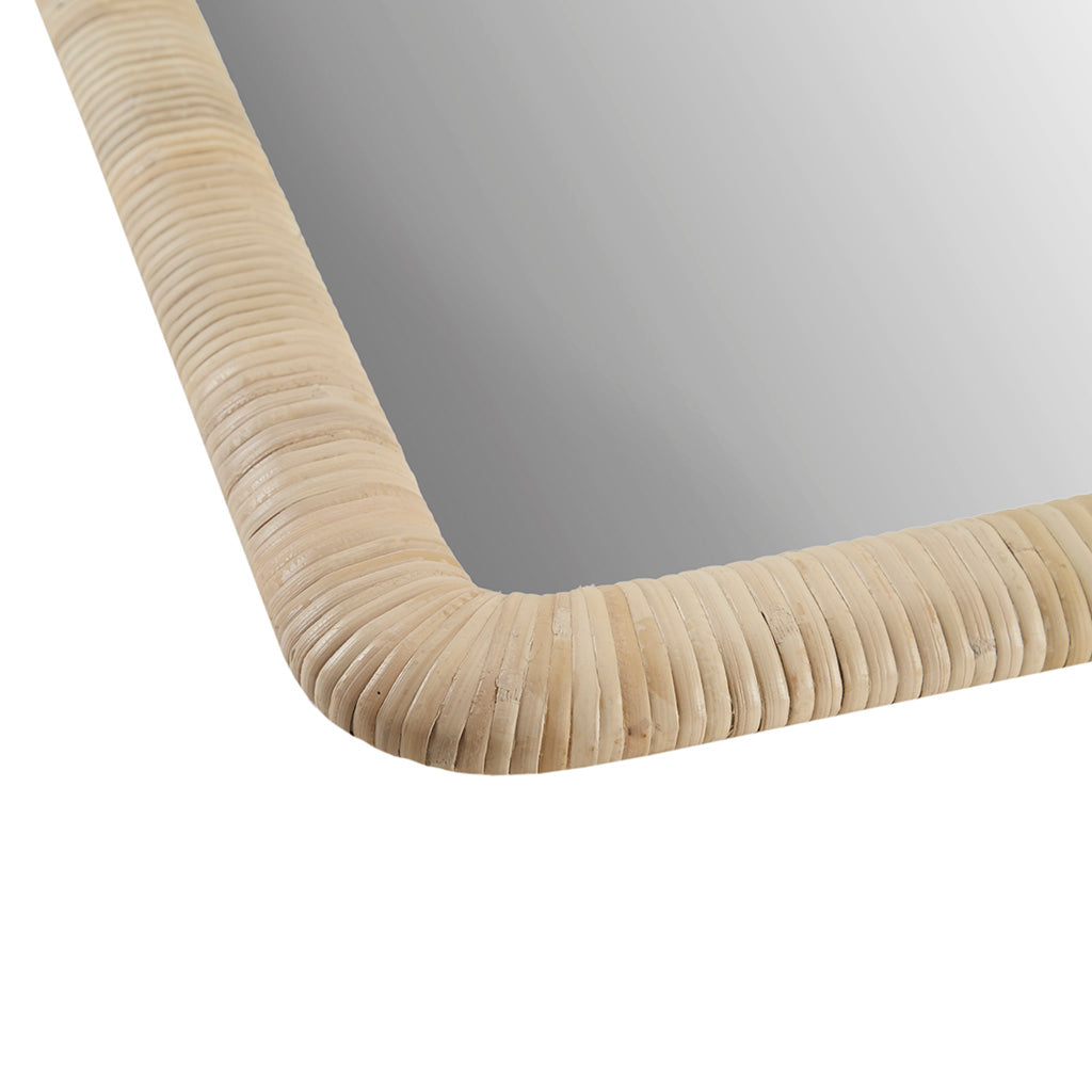 INK+IVY Natural Rattan Rectangle Wall Mirror