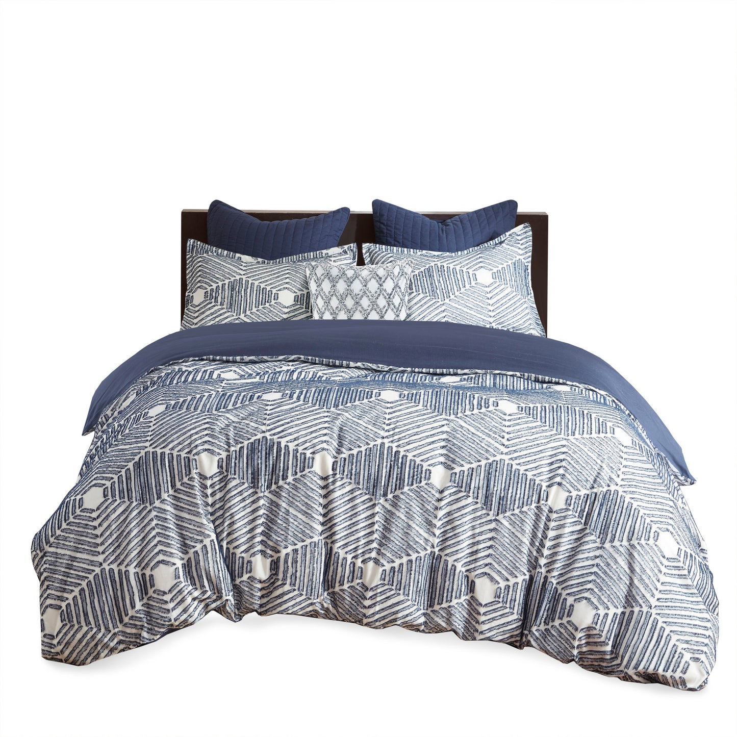 INK+IVY Cotton Jacquard Duvet Cover Set