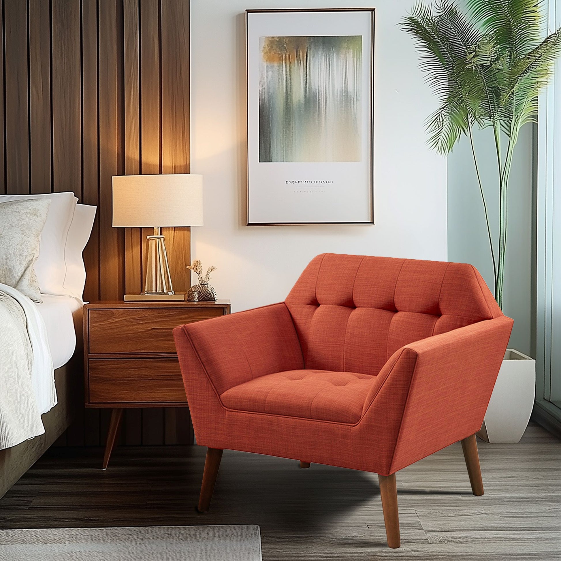 INK+IVY Newport Wide Mid-Century Modern Lounge Chair