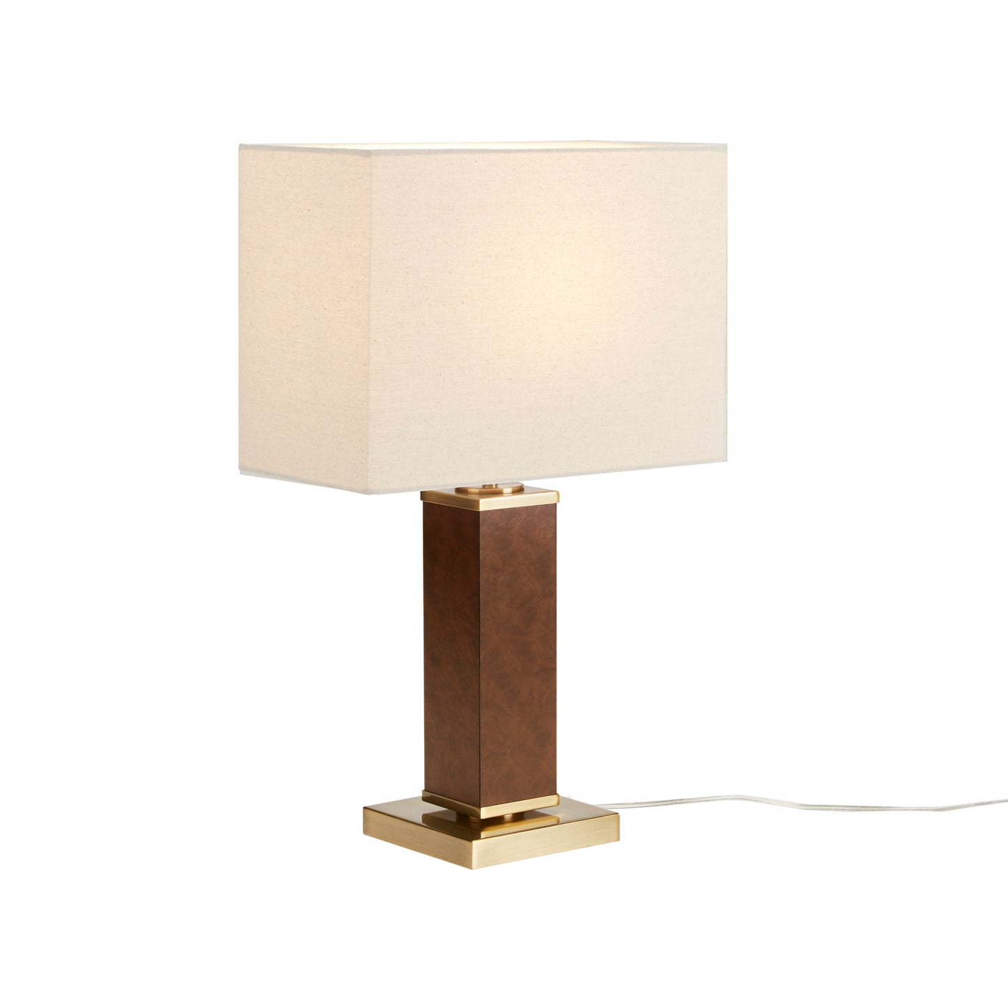 INK+IVY Faux Leather Table Lamp