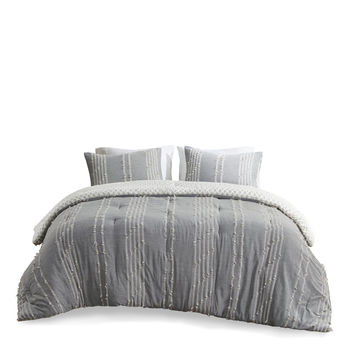 INK+IVY 3 Piece Cotton Jacquard Comforter Set