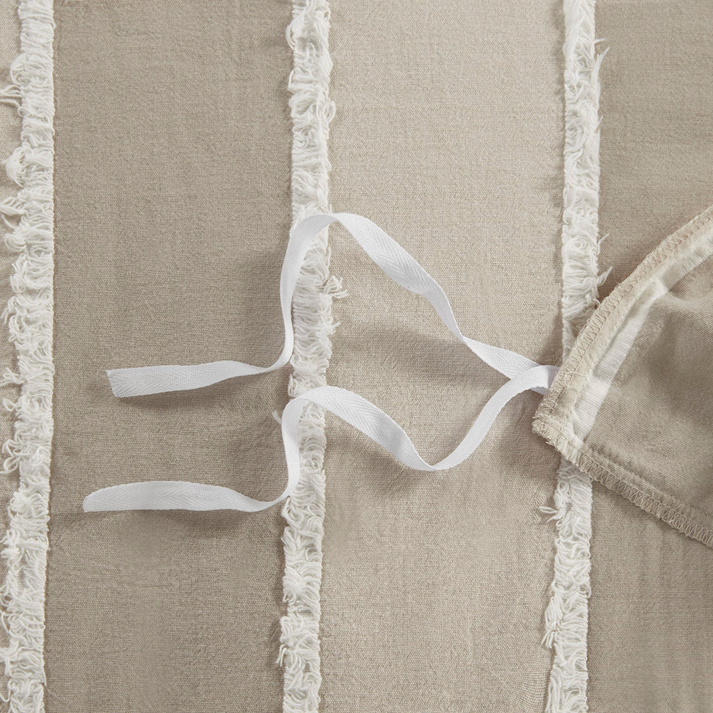 INK+IVY 3 Piece Striped Cotton Duvet Cover Set