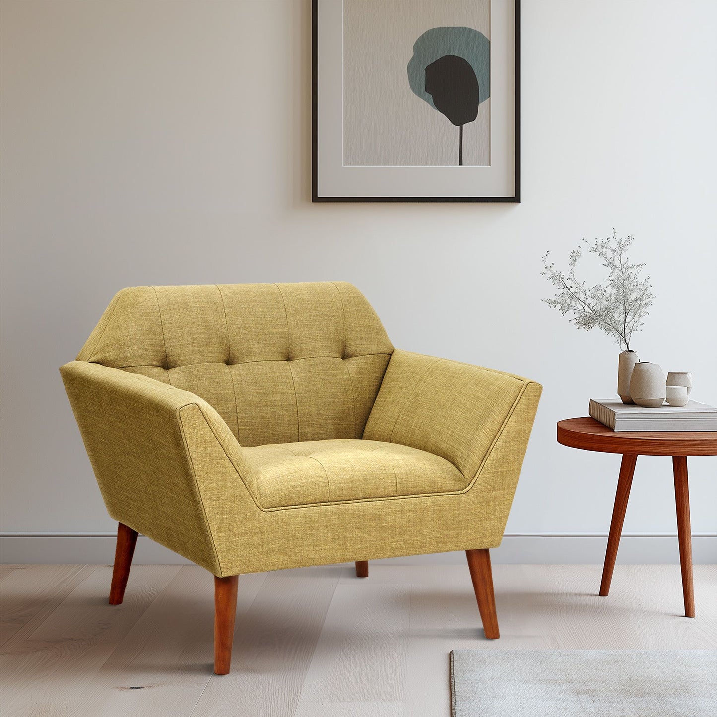 INK+IVY Newport Wide Mid-Century Modern Lounge Chair