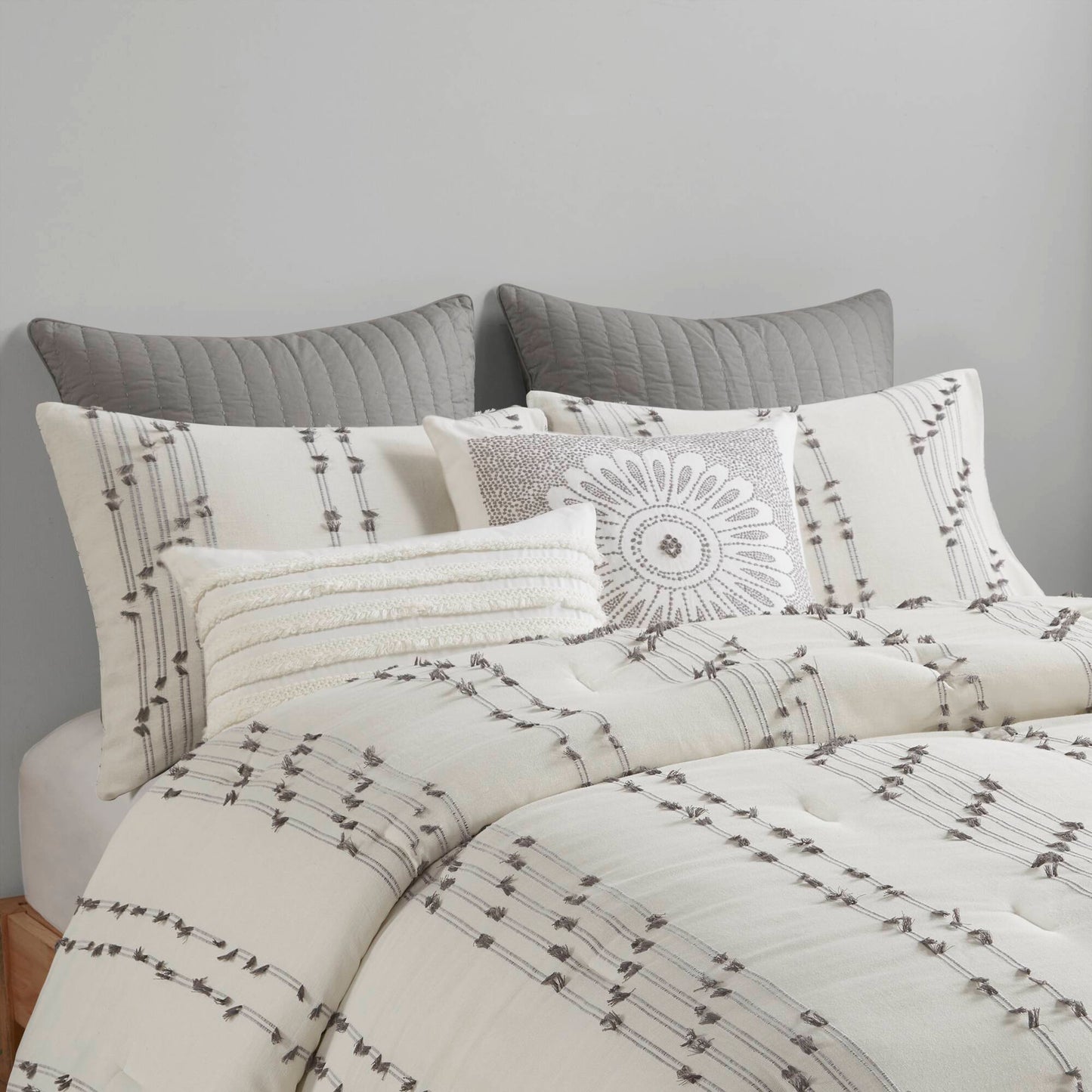 INK+IVY 3 Piece Cotton Jacquard Comforter Set