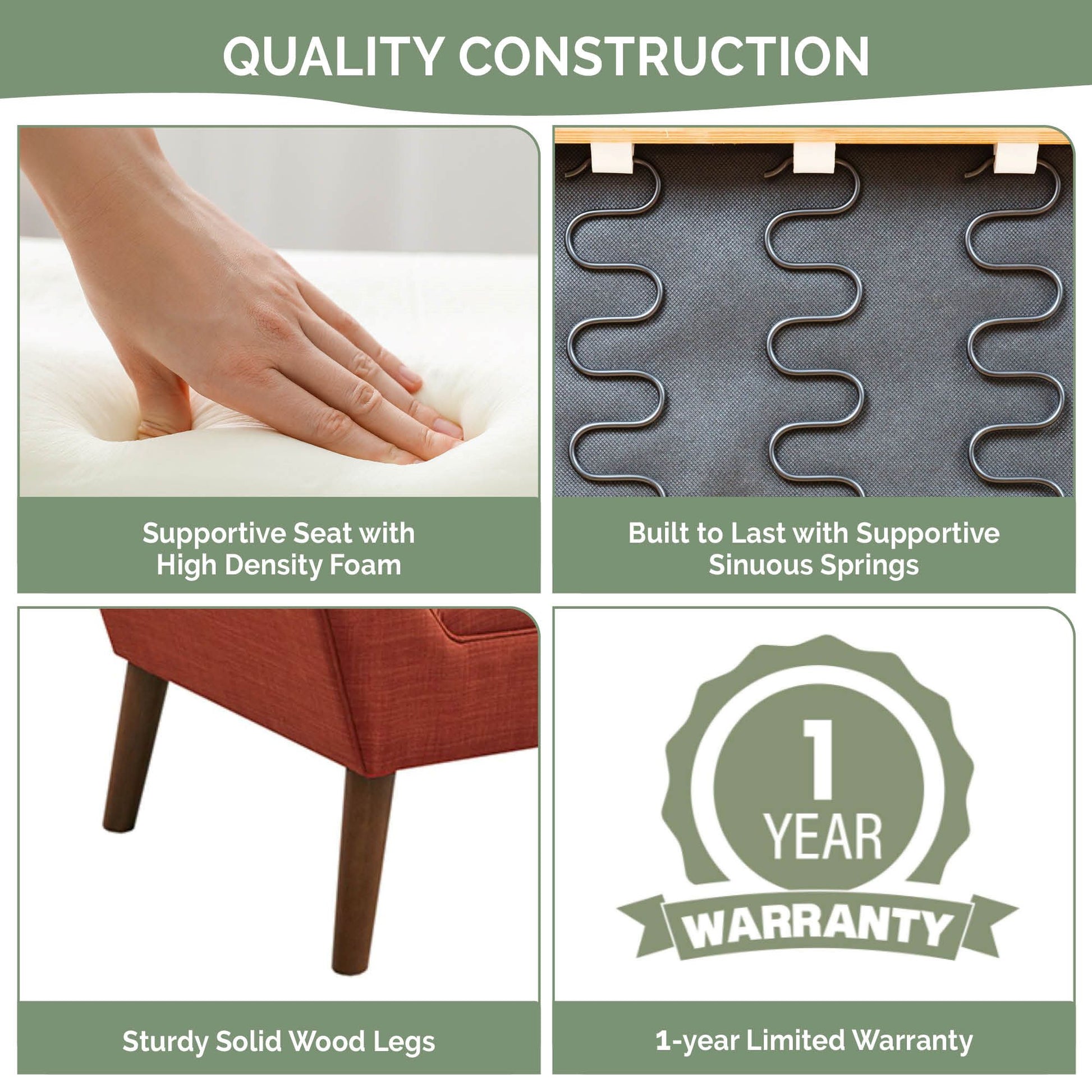 INK+IVY Newport Wide Mid-Century Modern Lounge Chair