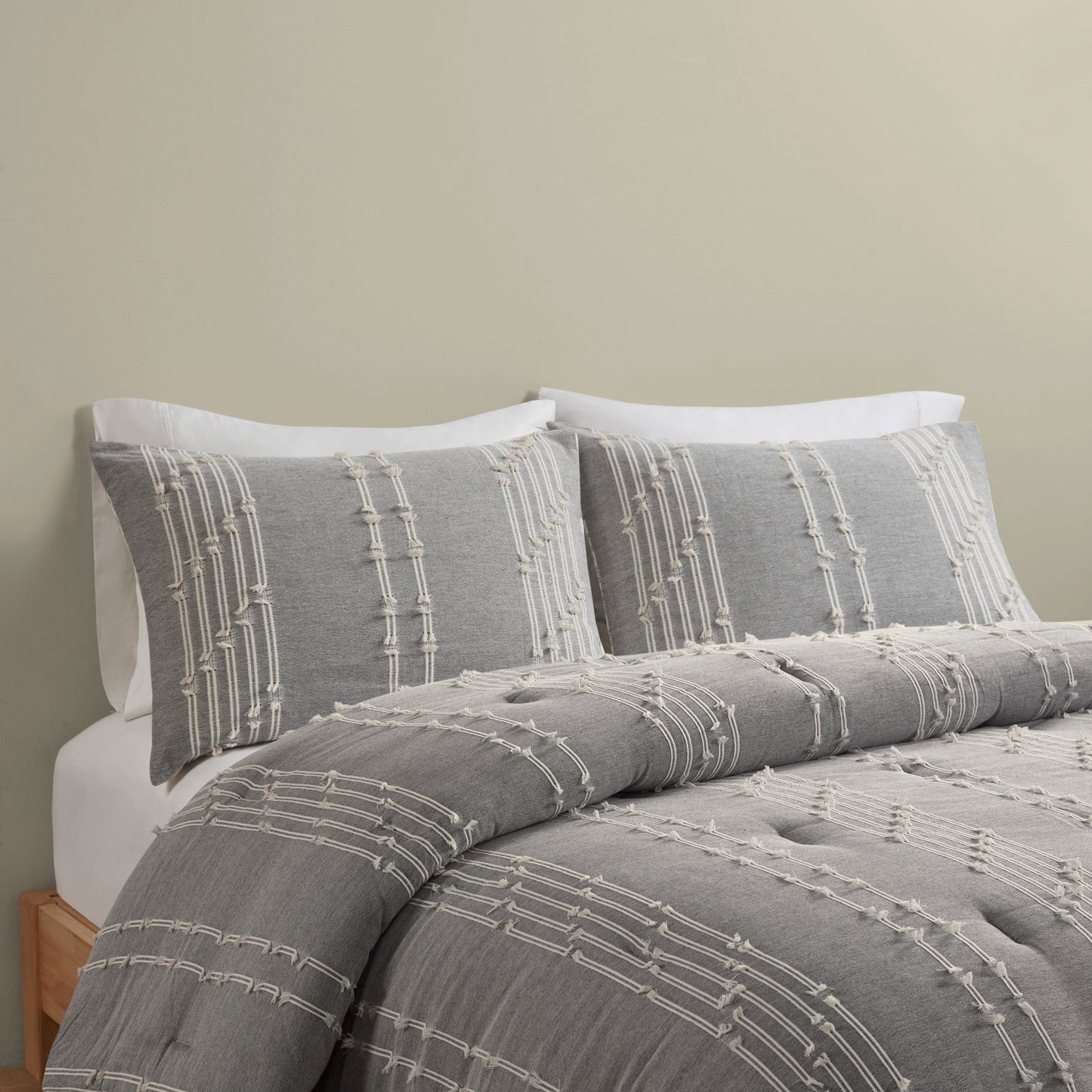 INK+IVY 3 Piece Cotton Jacquard Comforter Set