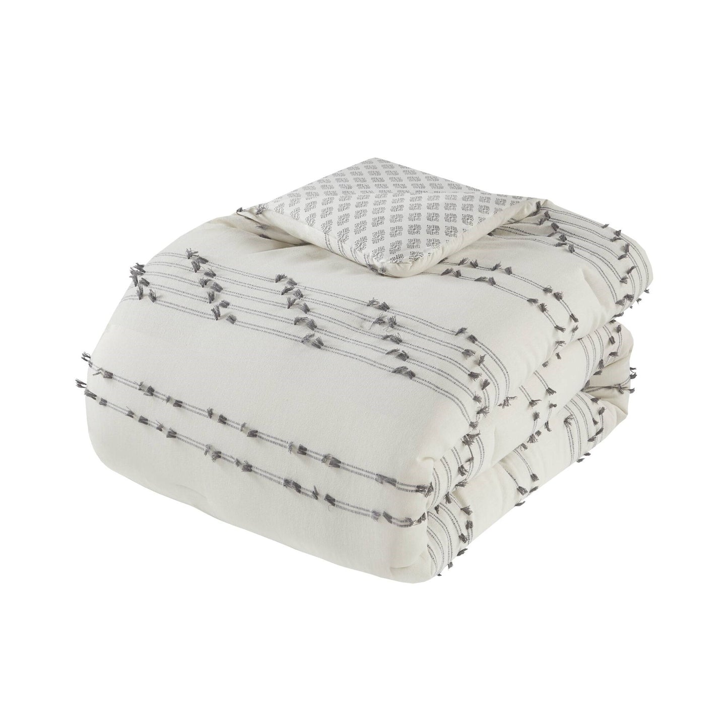 INK+IVY 3 Piece Cotton Jacquard Comforter Set