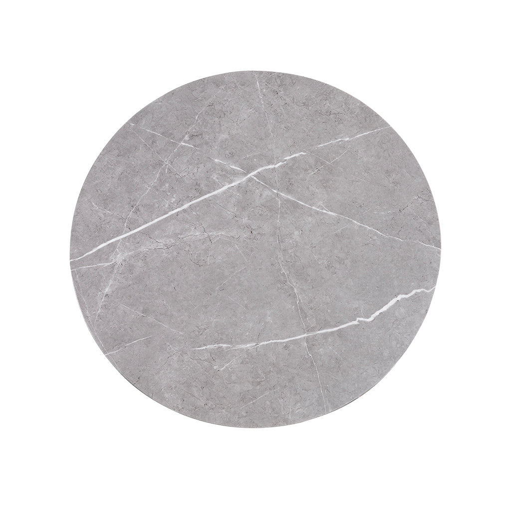 INK+IVY Round Mixed Material Coffee Table with Shelf