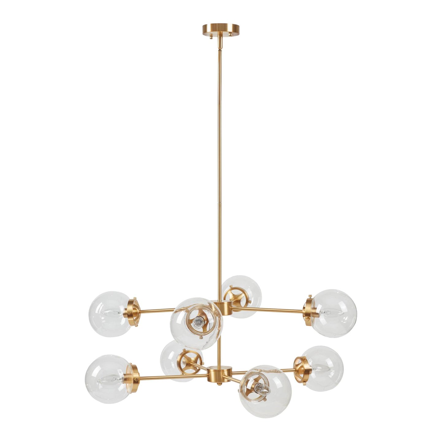 INK+IVY 8-Light Metal Chandelier with Globe Bulbs