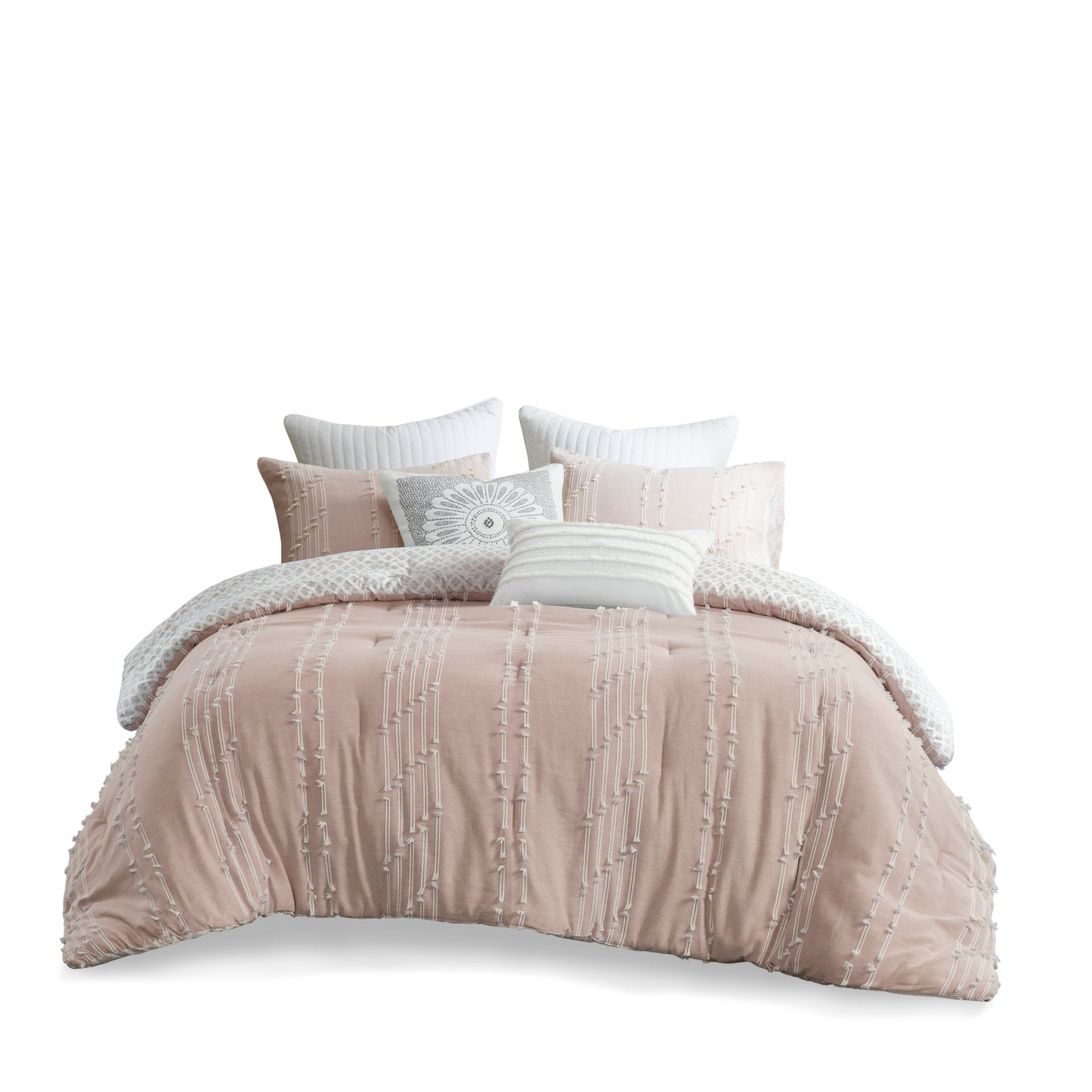 INK+IVY 3 Piece Cotton Jacquard Comforter Set