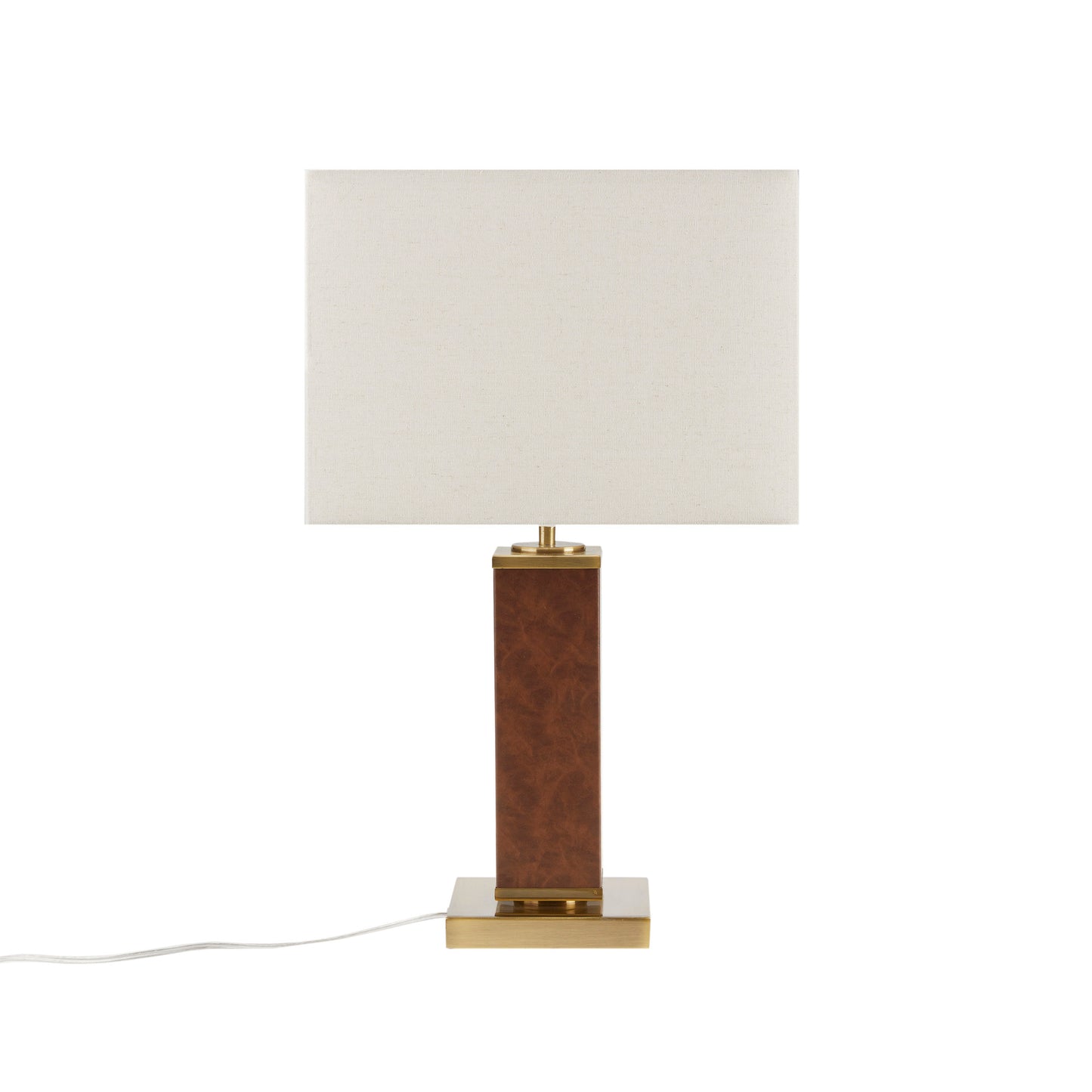 INK+IVY Faux Leather Table Lamp