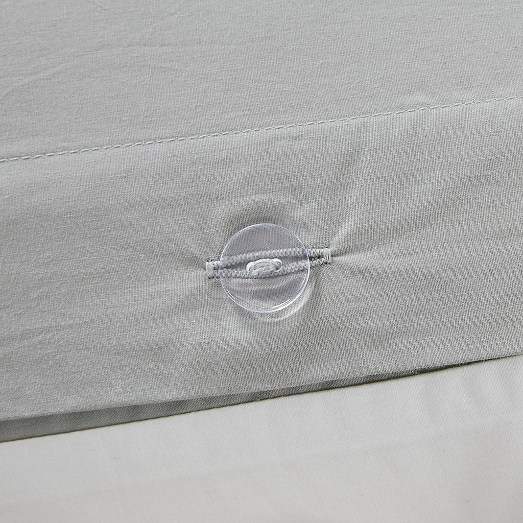 INK+IVY Cotton Printed Duvet Cover Set with Trims