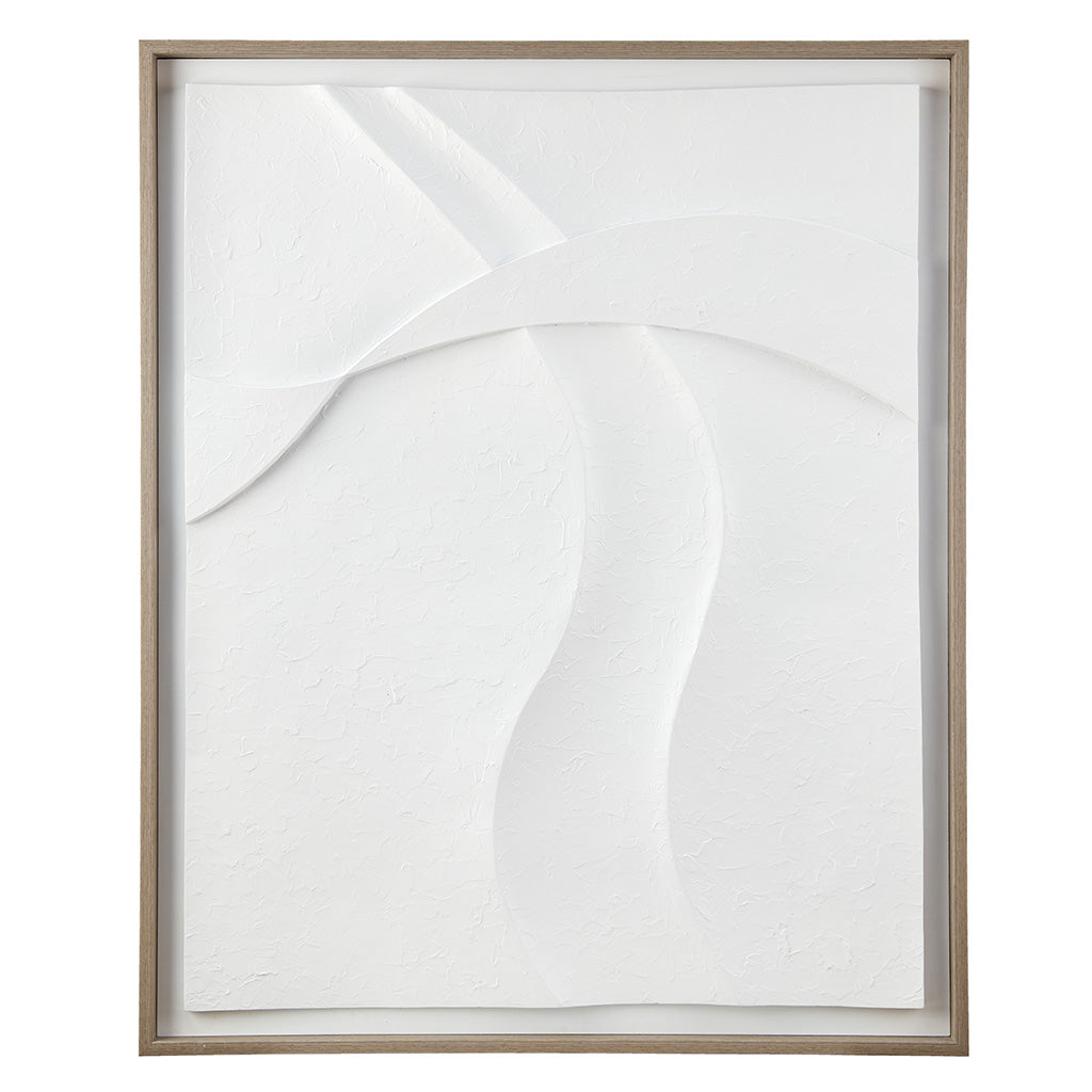 INK+IVY Textured Framed Carved Resin Dimensional Wall Décor
