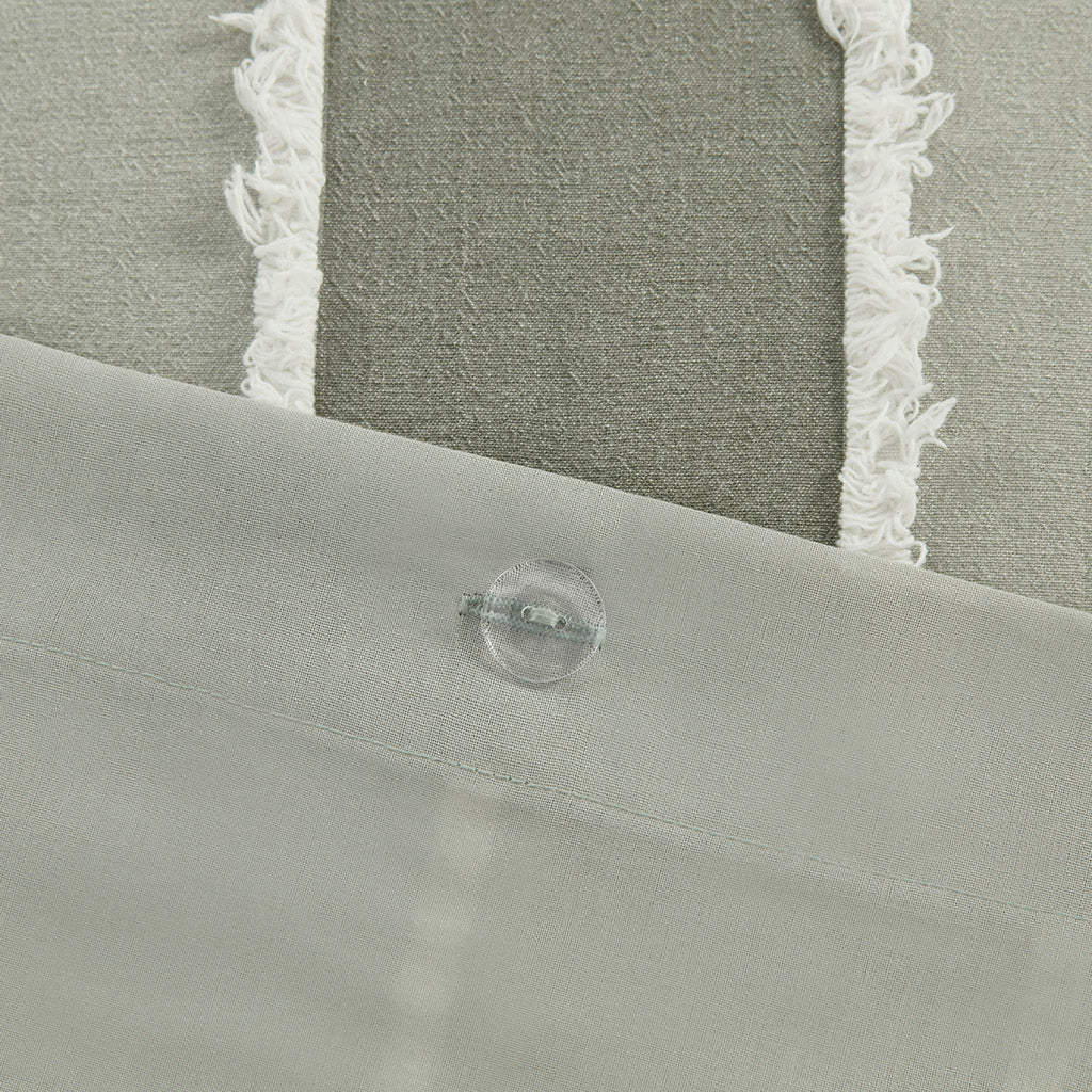 INK+IVY 3 Piece Striped Cotton Duvet Cover Set