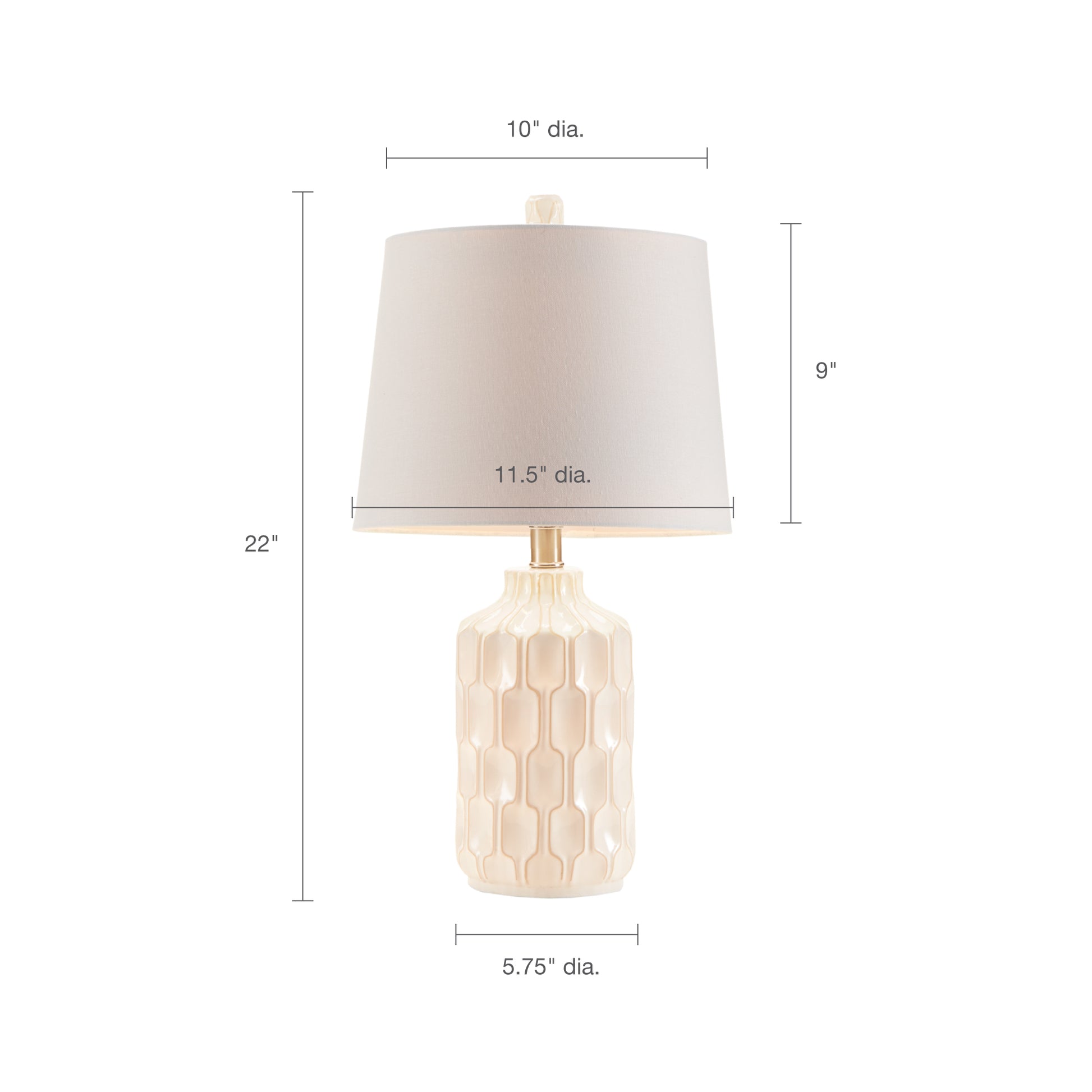 INK+IVY Ceramic Table Lamp