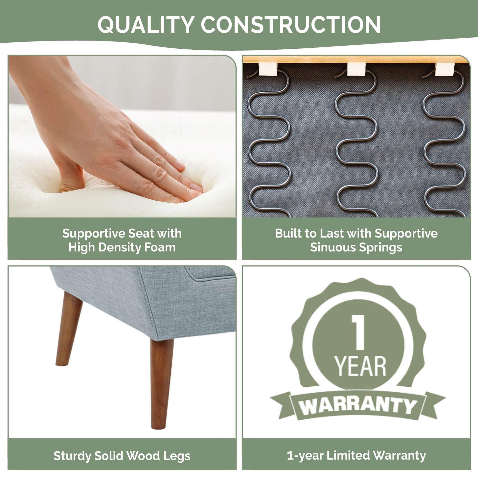 INK+IVY Newport Wide Mid-Century Modern Lounge Chair