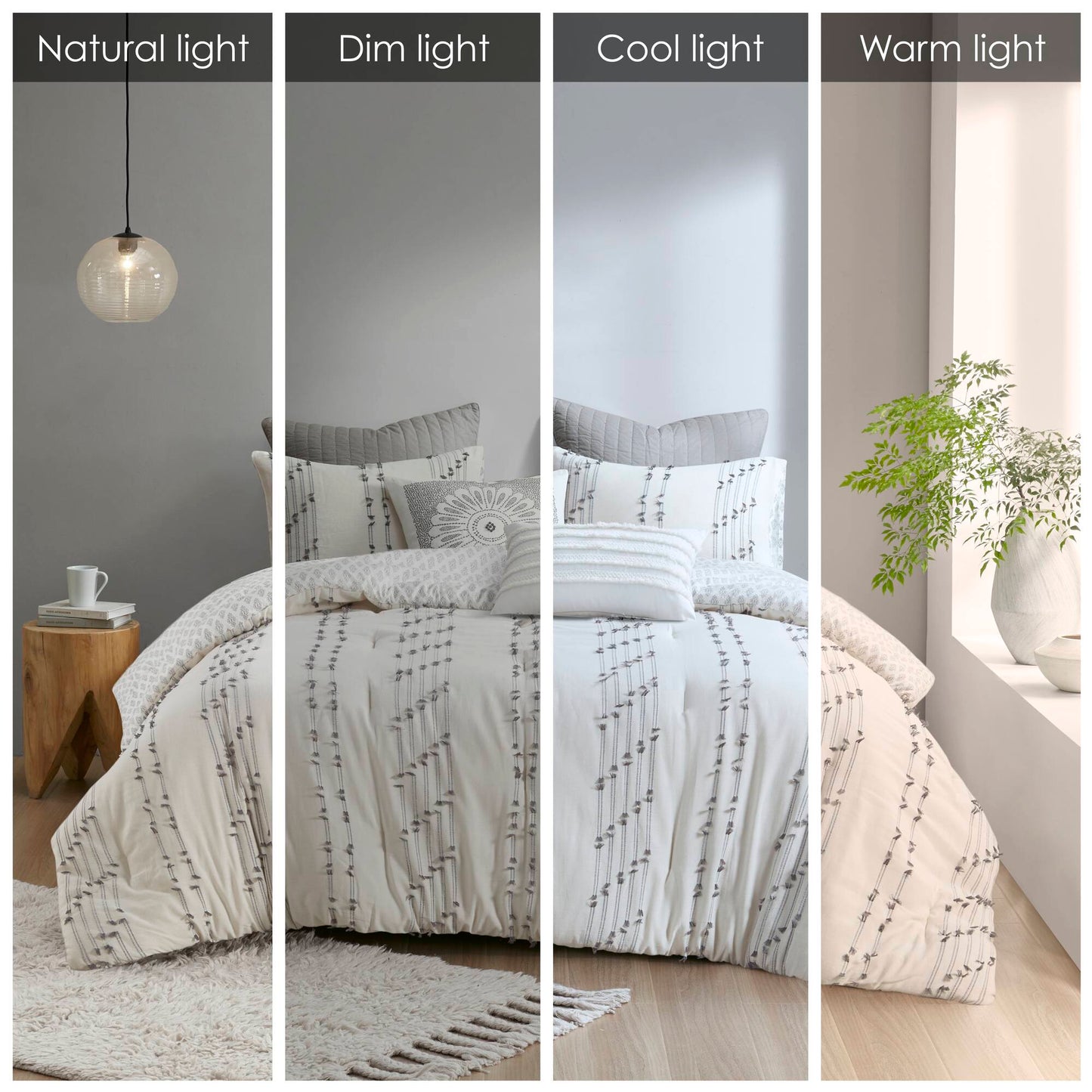 INK+IVY 3 Piece Cotton Jacquard Comforter Set