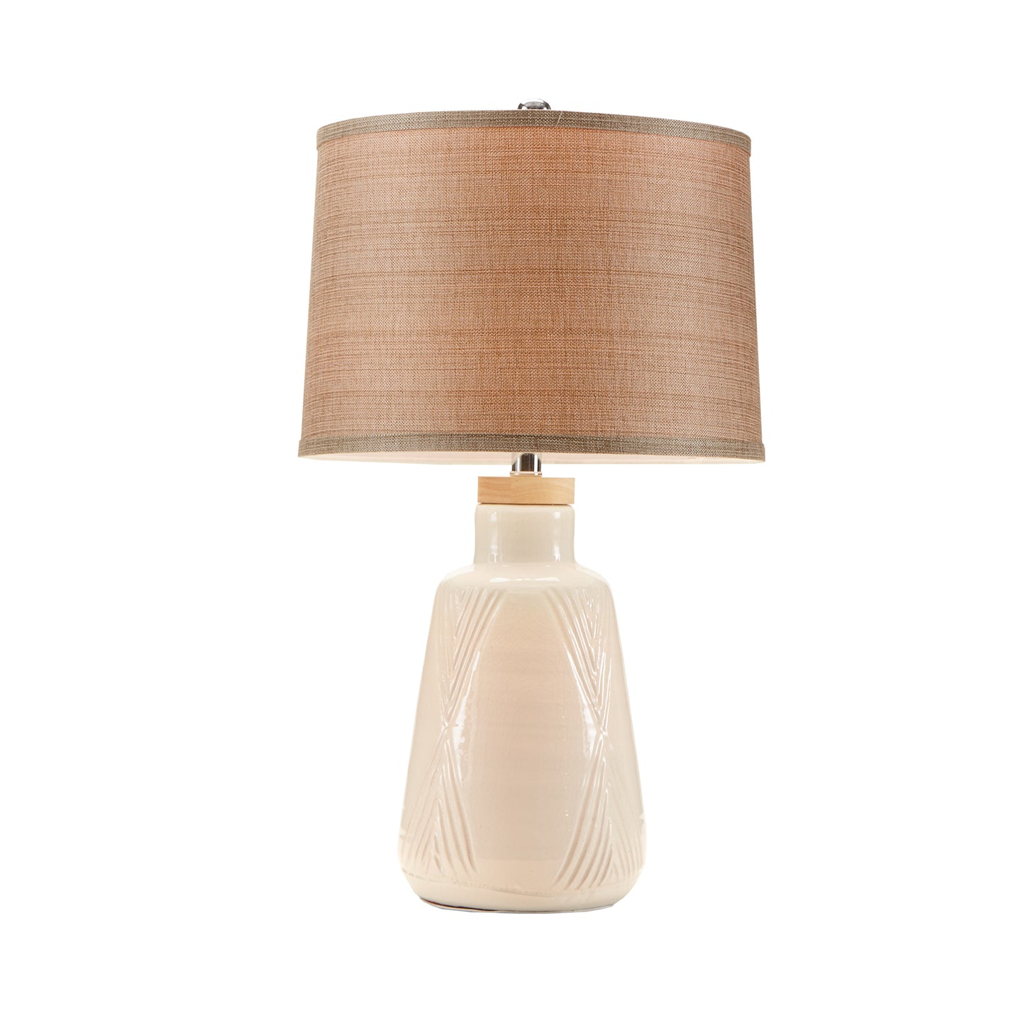 INK+IVY Boho Textured Ceramic Table Lamp