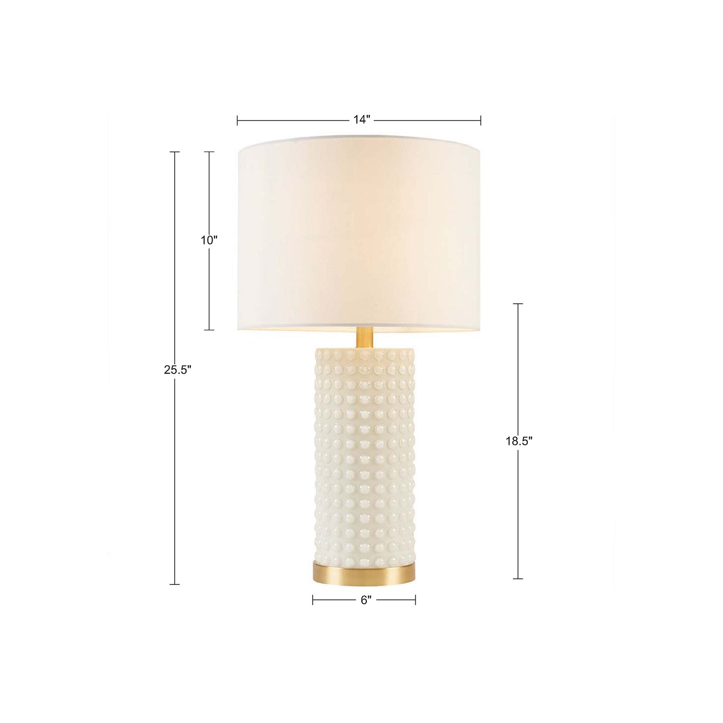 INK+IVY Textured Dot Table Lamp