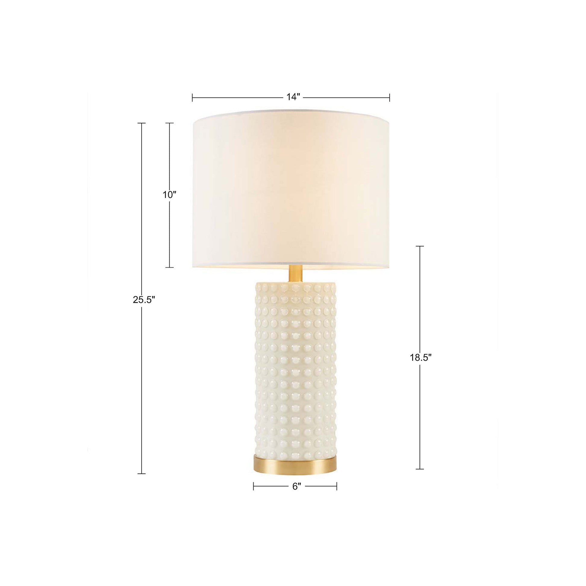INK+IVY Textured Dot Table Lamp