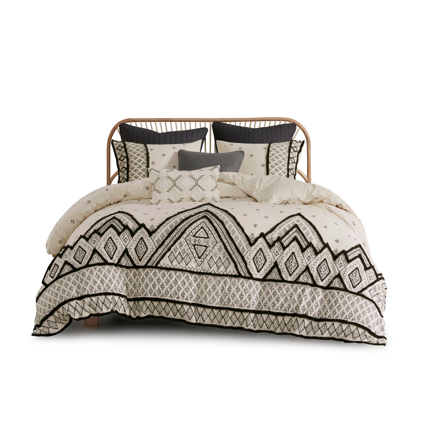 INK+IVY 3 Piece Flax and Cotton Blended Duvet Cover Set