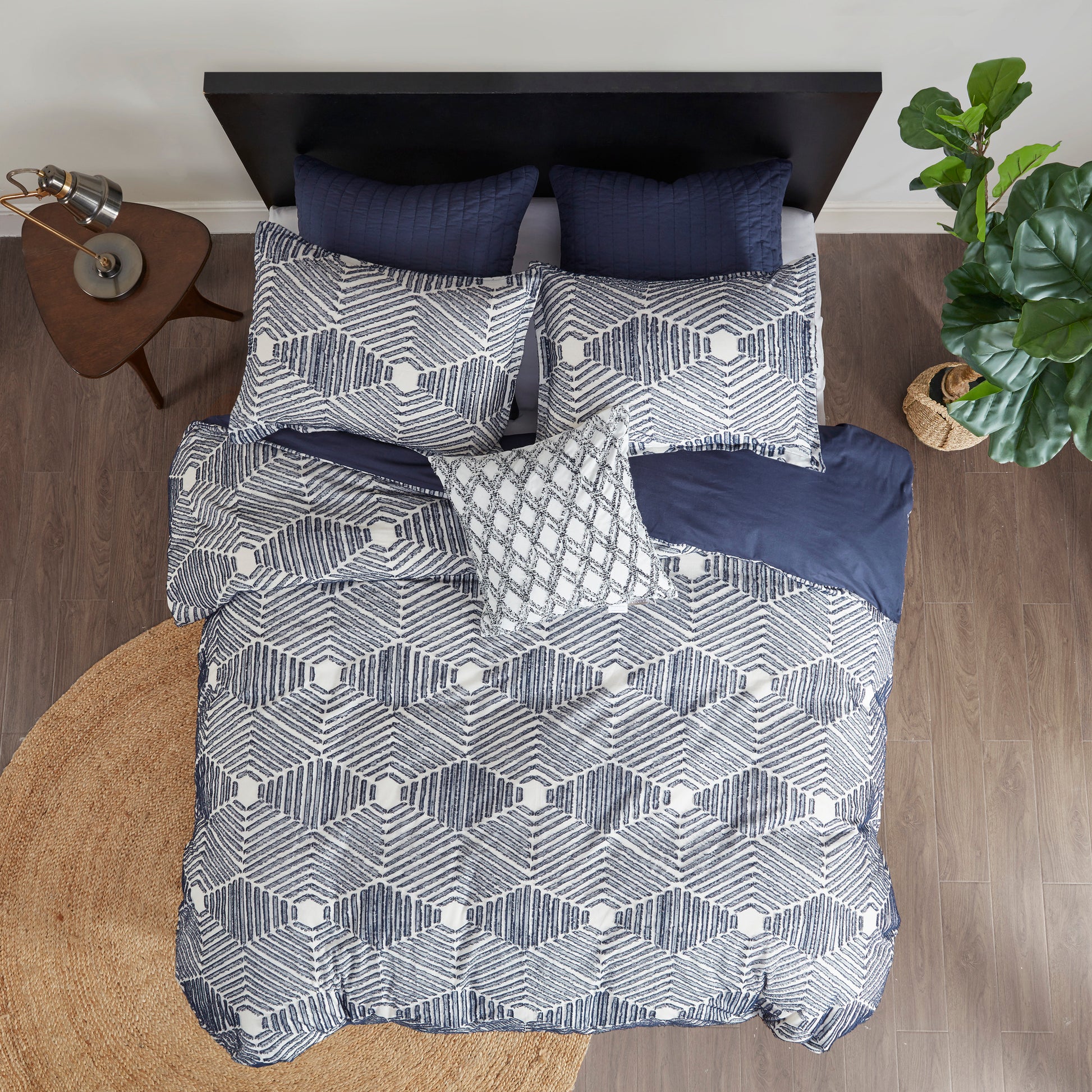 INK+IVY Cotton Jacquard Duvet Cover Set