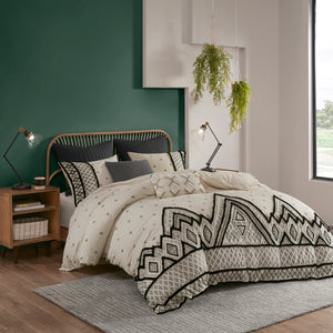 Marta 3 Piece Flax and Cotton Blended Duvet Cover Set
