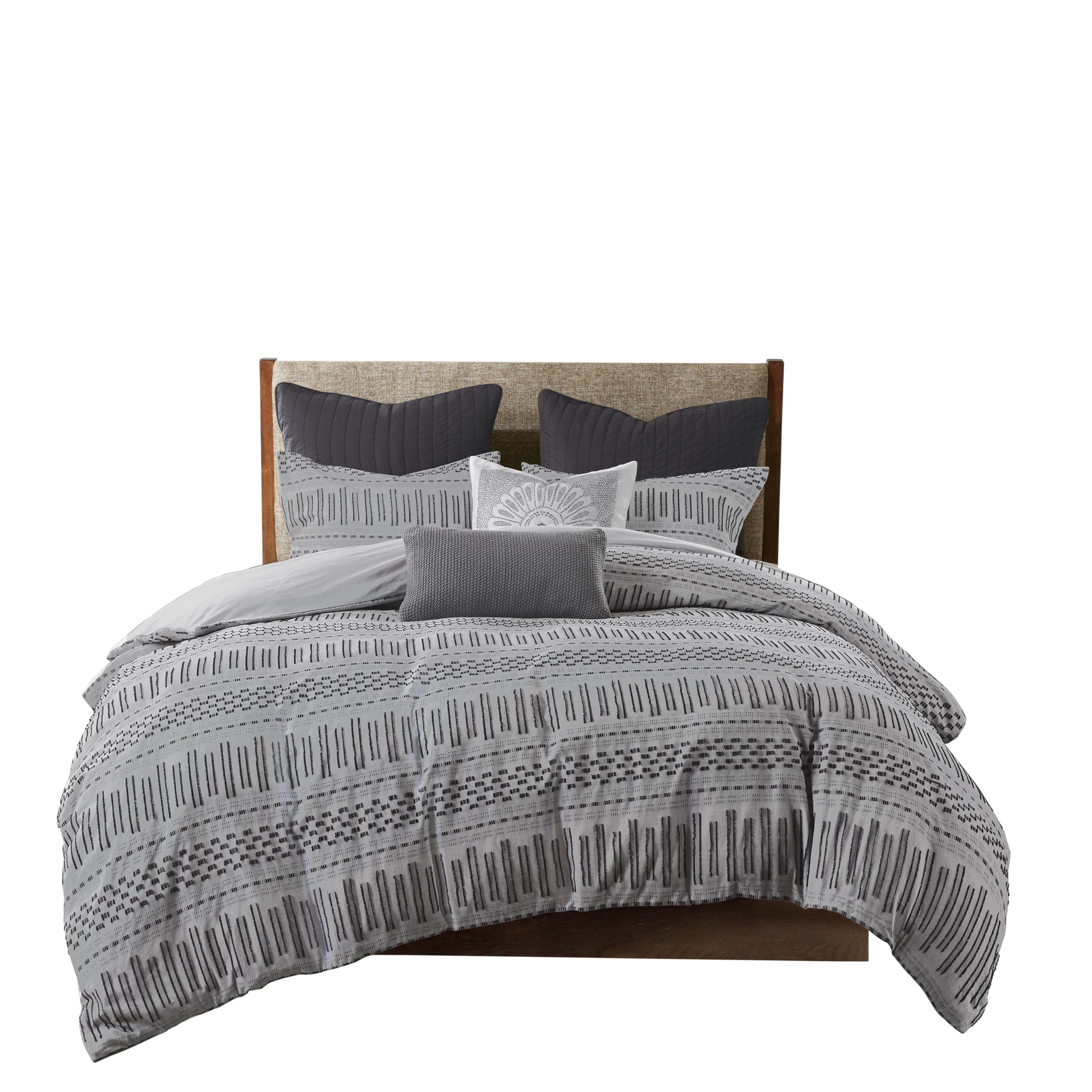 INK+IVY Cotton Jacquard Duvet Cover Mini Set