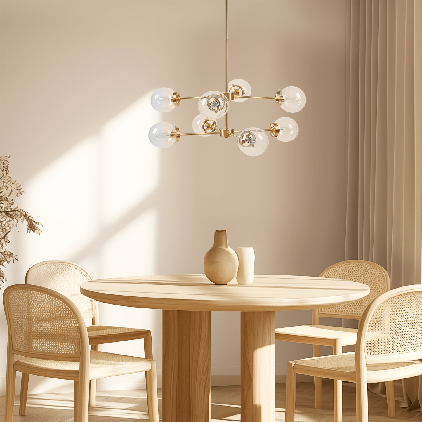 Calista 8-Light Metal Chandelier with Globe Bulbs