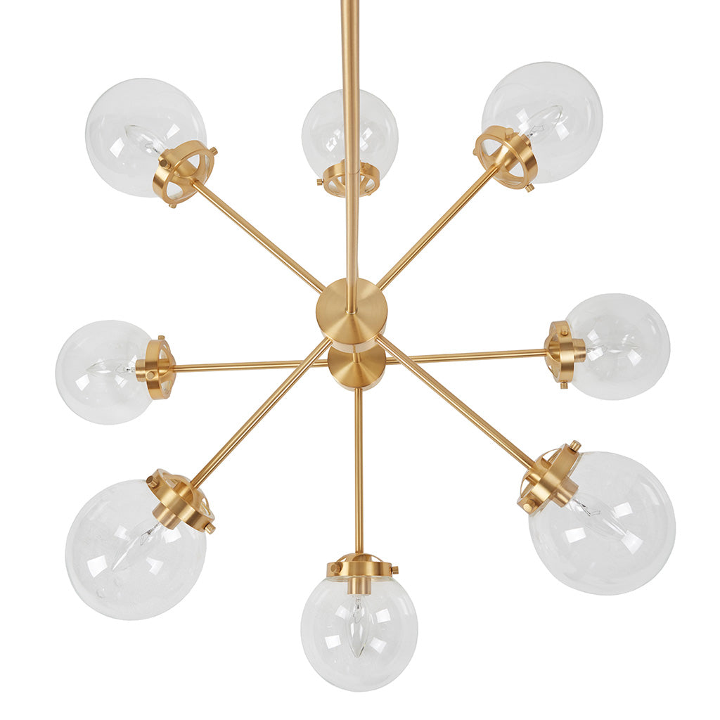 Calista 8-Light Metal Chandelier with Globe Bulbs