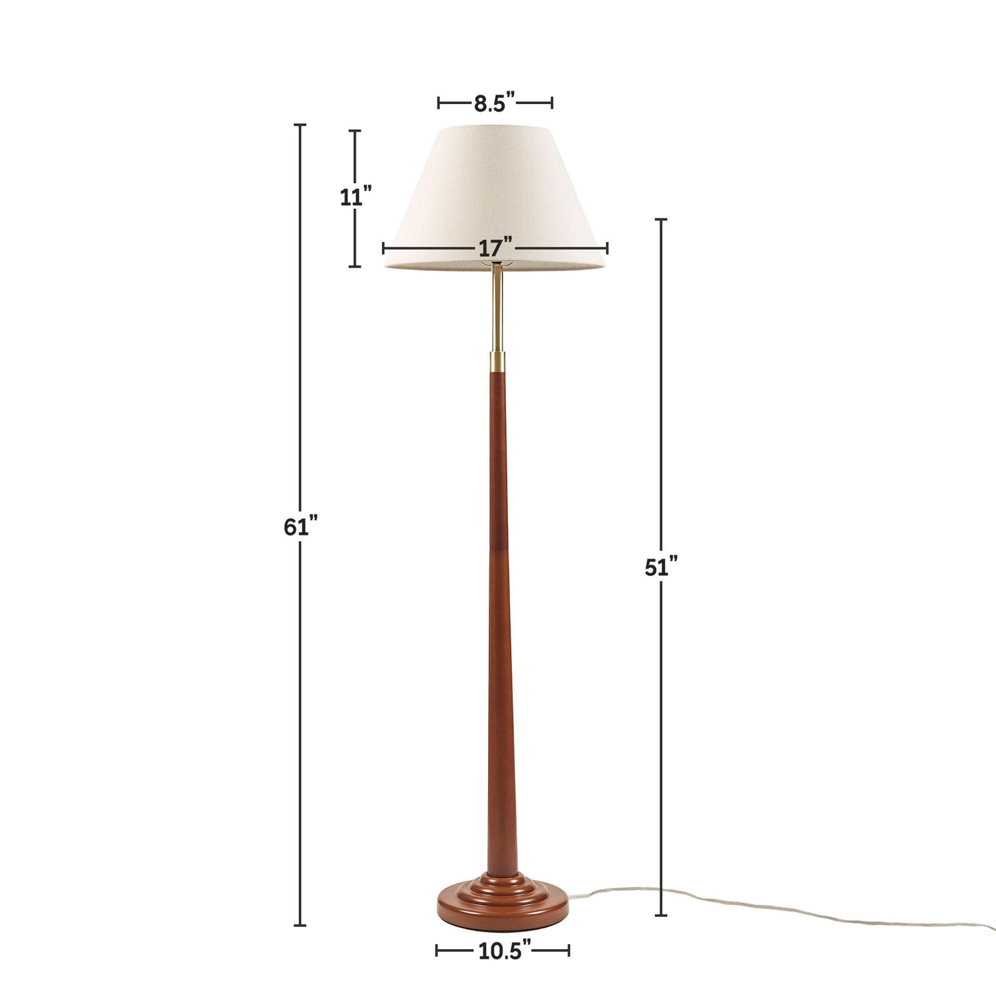 Verla Textured Ceramic Floor Lamp with Fluted Fabric Shade