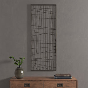 Savoy Distressed Black Metal Wall Decor