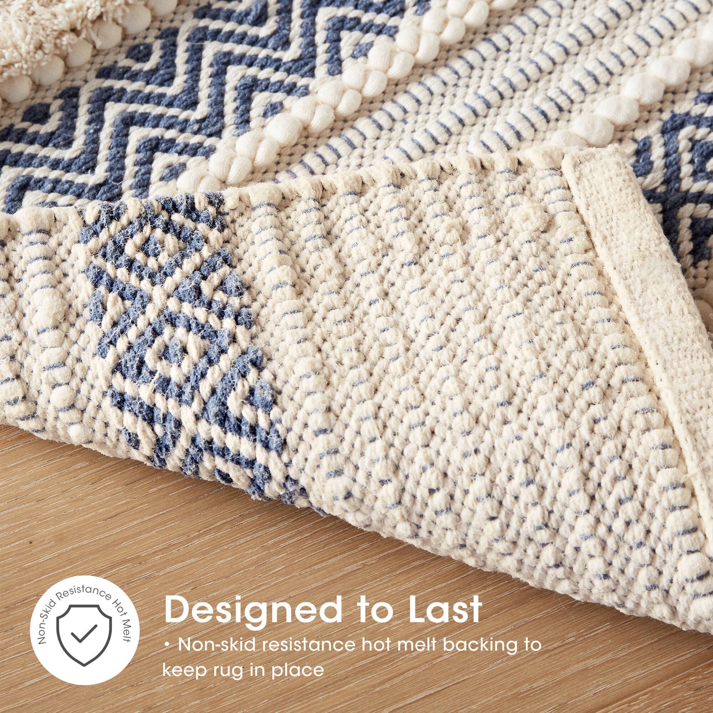 Asher Woven Texture Stripe Bath Rug