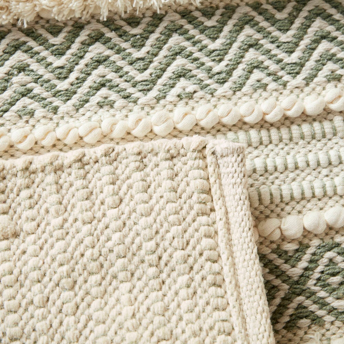Asher Woven Texture Stripe Bath Rug