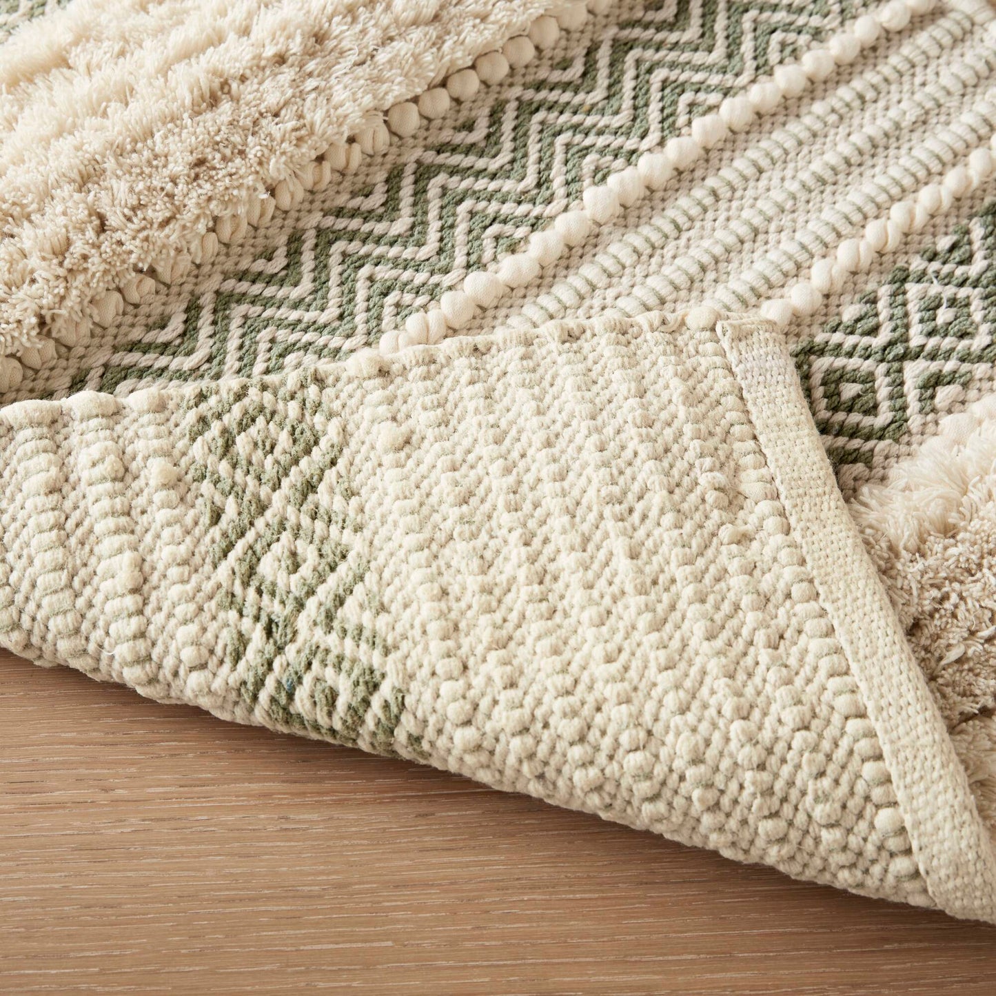 Asher Woven Texture Stripe Bath Rug