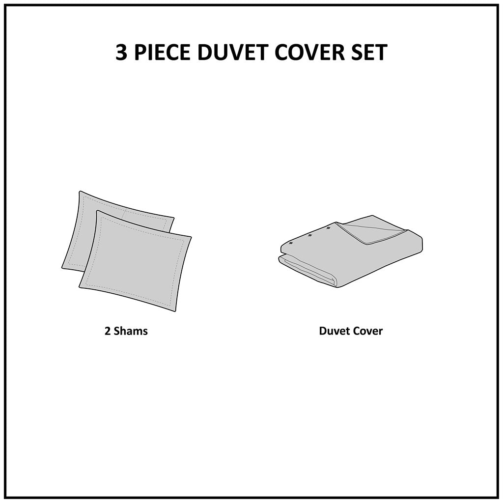 INK+IVY 3 Piece Duvet Cover Mini Set